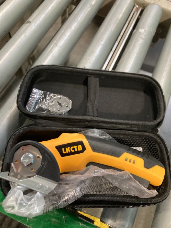 Photo 1 of ***CORRECT ITEM****LKCTB Electric Scissors, Cardboard Cutter, With LED Light, High-Efficiency Brushless Motor, 2000mAh Battery, Tungsten Steel Blade, Suitable for Cloth, Cardboard, Leather, Carpet