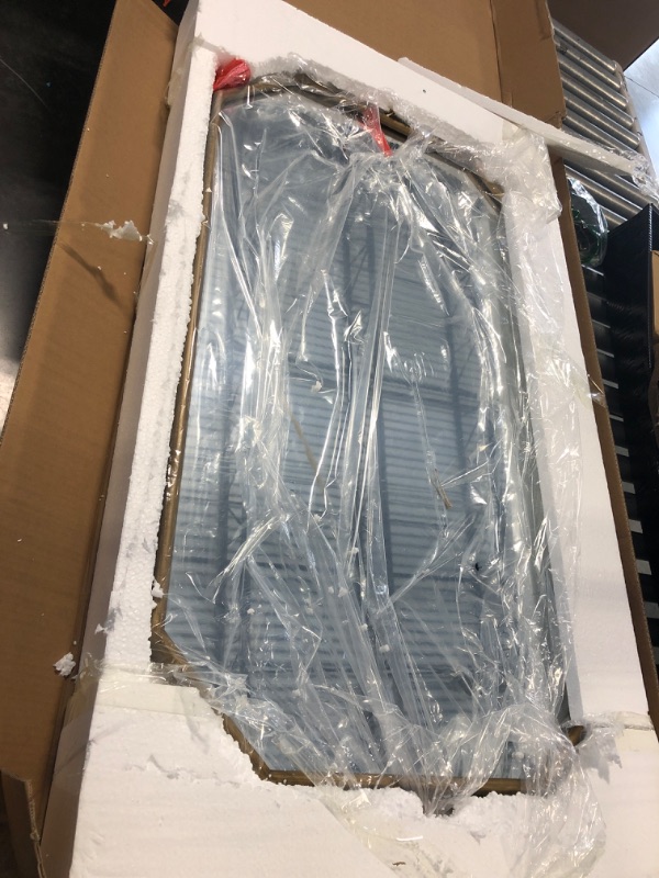 Photo 1 of ***SIMILAR PRODUCT***
Kate and Laurel Rhodes Modern Full Length Framed Octagon Wall Mirror, 16 x 48, Gold, Decorative Glam Geometric Wall Accent