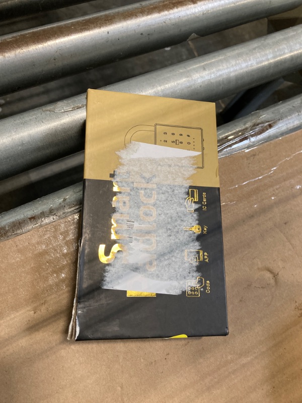 Photo 1 of Pothunder Heavy Duty Smart Padlock, Gate Lock Padlock with Key Code and RFID, Outdoor Weatherproof Biometric Digital Lock for Gate, Sheds, Fence, Garage, Locker, Storage Unit