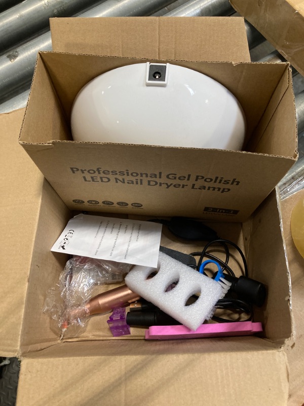 Photo 1 of ***INCOMPLETE****JEWHITENY 14 pcs Poly Gel Nail Extension Kit With Drill Machine U V Nail Light ALL In One Polygel Starter Kit