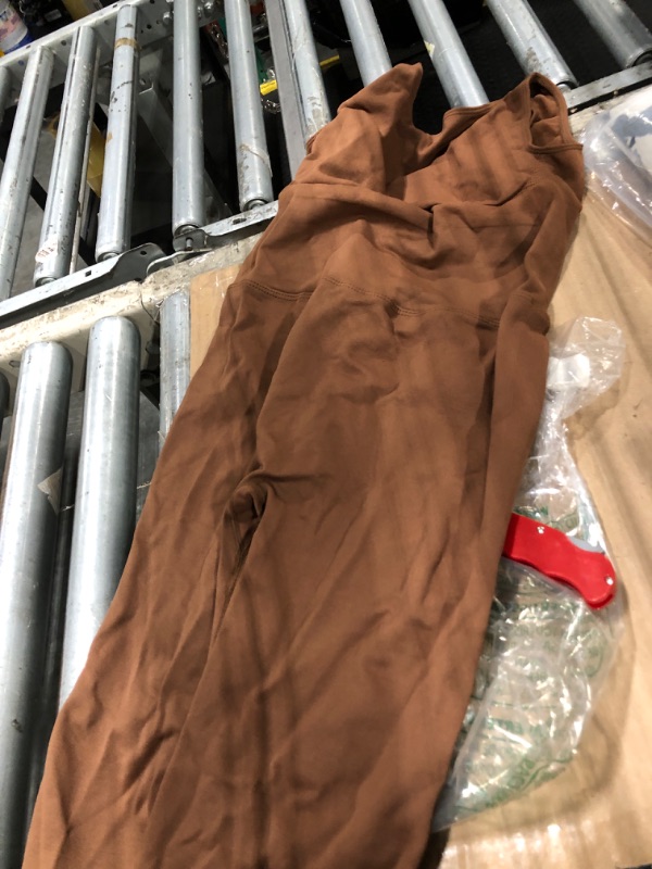 Photo 1 of *SIMILAR***QINSEN Sexy Jumpsuit for Women Spahetti Strap Square Neck Bodycon Flare Long Pants Romper Coffee M