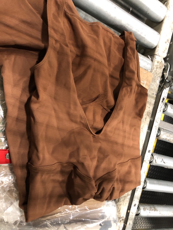 Photo 1 of *SIMILAR***QINSEN Sexy Jumpsuit for Women Spahetti Strap Square Neck Bodycon Flare Long Pants Romper Coffee M