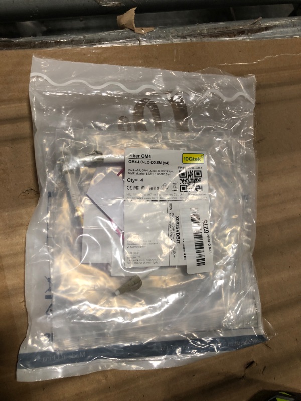 Photo 1 of 10Gtek Fiber Patch Cable - ?? ?? ?? ??? 10Gb/Gigabit Multi-Mode Jumper Duplex 50/125?m LSZH Fiber Optic Cord for SFP Transceiver, Magenta, 0.5-Meter(1.6ft), 4-Pack