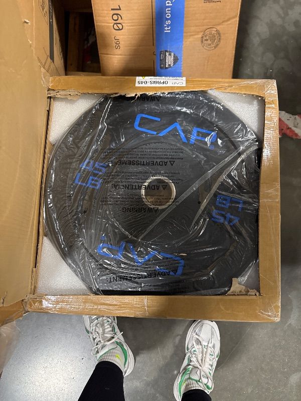 Photo 1 of ***ONLY ONE****CAP Barbell Economy Olympic Bumper Plate Set with Color Logo, Black, 45 lbs Set