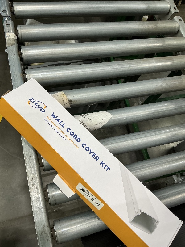 Photo 1 of 126in Cord Hider Kit, TV Wire Covers for Wall, Paintable Cable Management Kit, Cable Cover for Mounted TV, Hide Wires Along Wall, Brown Cord Cover, 8xL15.7in W0.95in H0.55in