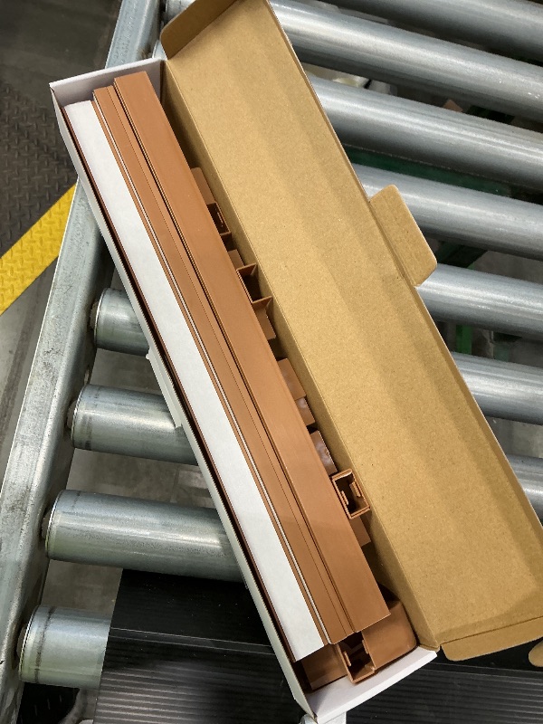 Photo 1 of 126in Cord Hider Kit, TV Wire Covers for Wall, Paintable Cable Management Kit, Cable Cover for Mounted TV, Hide Wires Along Wall, Brown Cord Cover, 8xL15.7in W0.95in H0.55in