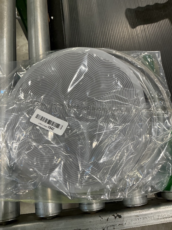 Photo 1 of 2 in 1, Aidacom Microwave Place Mat & Food Cover- Mat as Bowl Holder, for Splatter Guard, Multi-use: Silicone Trivet, Pot Holders, Drying, Baking, Utensils Rest for Kitchen Counter, Grey