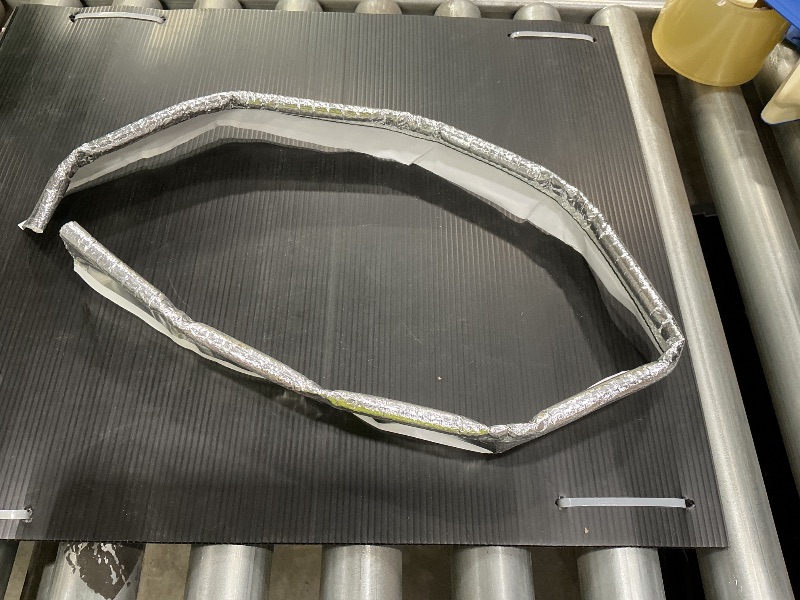 Photo 1 of 10mm - 3/8" Self-wrap Aluminum Heat Shield Sleeve Thermal Reflective Side Entry High Temperature for Hoses, Wire Harnesses, Cables, Automotive, Exhaust 39" (1 Meter)