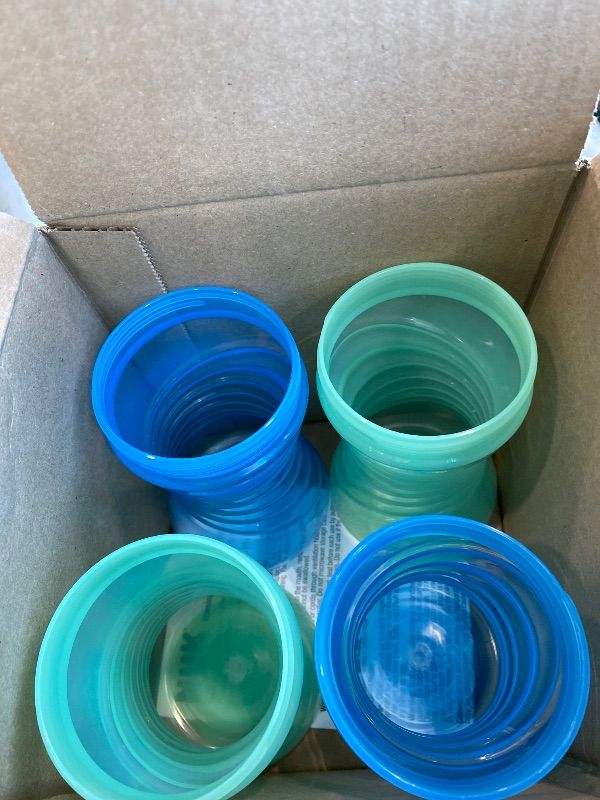 Photo 1 of *MISSING PARTS* NUK Fun Grips Hard Spout Sippy Cup, 10 oz. | Easy to Hold, BPA Free, Spill Proof Toddler Cup, 4pk, ***NO LIDS***