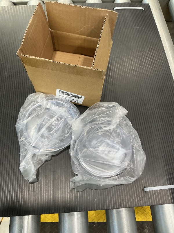 Photo 1 of 2 Pack 30 oz Tumbler Replacement Lids Plastic Splash Covers tops for 30 oz coffee cup lids Clear Cup Covers for Inner diameter 3.62 to 3.66 Inch Mouth Tumbler Cooler