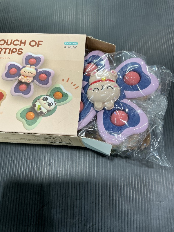 Photo 1 of 3PCS Animal Suction Cup Spinner Toys for 1 2 Year Old Boys Spinning Toys Baby Toys 12-18 Months Sensory Toys for Toddlers 1-3 First Birthday Baby Gifts for 1 Year Old Girls