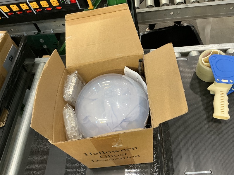 Photo 1 of 2 Packs Halloween Decorations Outdoor, 5 FT USB Powered Ghost Decor Kit with Remote Controlled String Lights, Easy Assemble Ghosts Halloween Decorations for Front Door Porch Yard