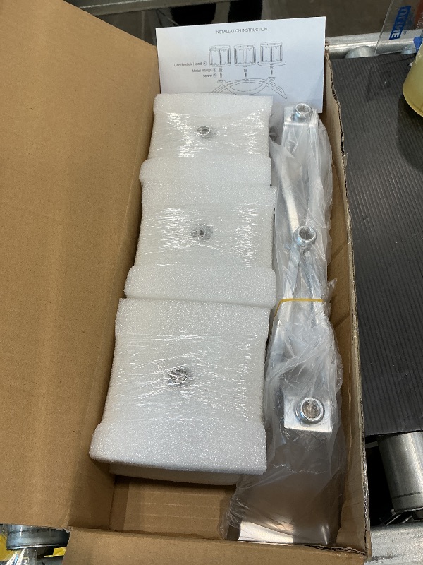 Photo 1 of 3 Arms Crystal Bowl Tealight Candelabra Votive Candle Stand, Wedding centerpieces for Tables Crystal Candlestick?Centerpiece Table Decorations (Silver)