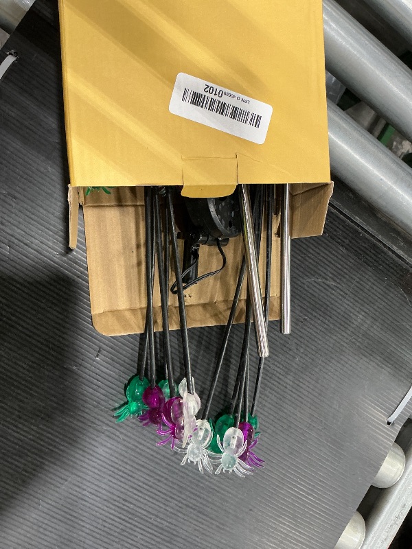 Photo 1 of 6Pack 36LED Purple, Orange and Green Spider Solar Halloween Lights Outdoor, Solar Swaying Firefly Lights with Spider, Waterproof for Yard, Garden, Pathway, Halloween Decorations