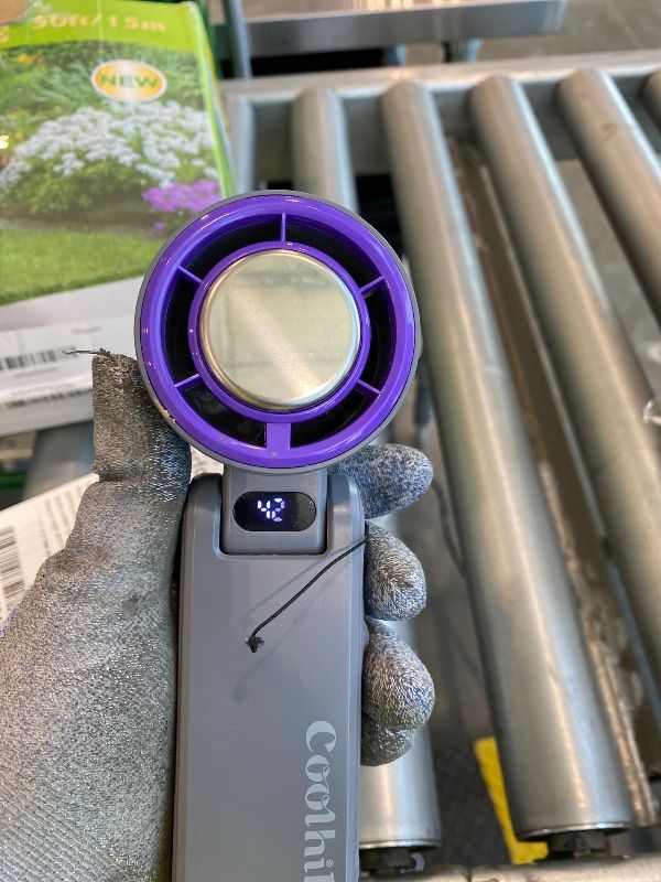 Photo 1 of **TESTED** Coolhill Handheld Portable Fan with Ice Cooler: 100-Speed 5500mAh Rechargeable Handheld Fan, 12H Time Hand Cooling Personal Fans with 20000 RPM Air Turbo Tech for Travel Outdoor (Purple)