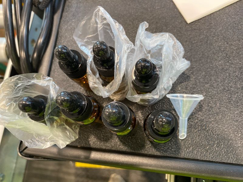 Photo 1 of *Missing Parts* Kesell 10ml Dropper Bottle, 7 Pack Amber Graduated Glass Bottles with Glass Droppers and Black Cap for Essential Oils, Perfumes **ONLY 7**