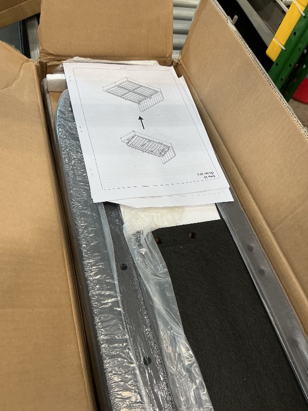 Photo 1 of *PARTIAL SET*
Bellemave Twin Size Lift Up Storage Bed,Upholstered Platform Bed with Hydraulic Storage System,Vertical Stripe Headboard,Gray