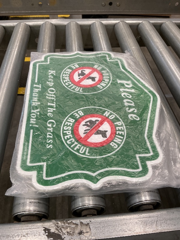 Photo 1 of 2 Pack No Peeing and No Pooping Dog Sign, Please Be Respectful Keep Off The Grass Yard Signs with Metal Wire H-Stakes, Double Sided, 12.6" x 9.5", UV Protected, Waterproof, Outdoor Use