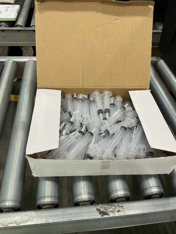 Photo 1 of 100 Pack Plastic Syringe with Tip Cap 10 ML Capacity Reusable Syringes, Durable Syringe for Halloween, Thanksgiving day, Christmas, Bachelorette