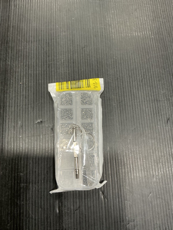 Photo 1 of 1100Pcs Eyeglasses Repair Kit, Tiny Sunglasses Screws, Glasses Screws and 5 Pairs Nose Pads with Micro Screwdriver Tweezer for Watch Clock Spectacle Eye Glass Repair