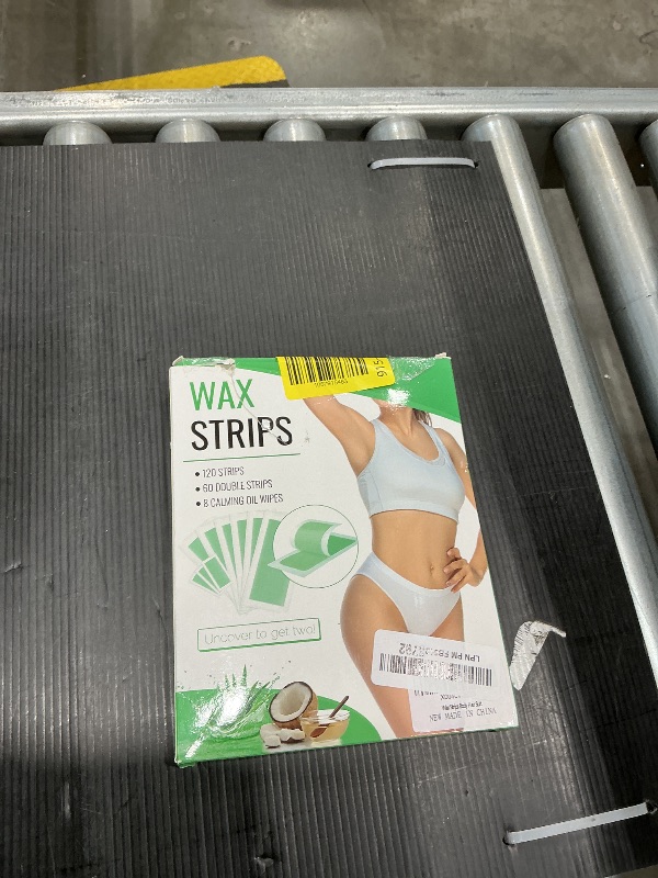 Photo 1 of 120 Strips Wax Strips Body Hair Removal 2 Sizes and 8 Oil Wipes Waxing Strip Dual Sides Bikini Brazilian Wax for Women Men Face Arms Legs BackUnderarm Waxing Kit Suit Many Skin Aloe Scent