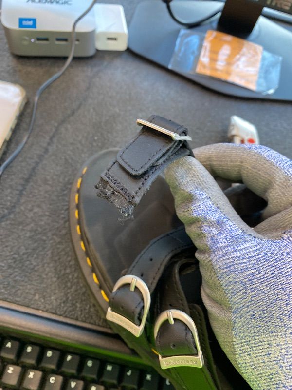 Photo 5 of ***MINOR DAMAGE*** Dr. Martens Women's Blaire Slide Sandal, Black Hydro, 9