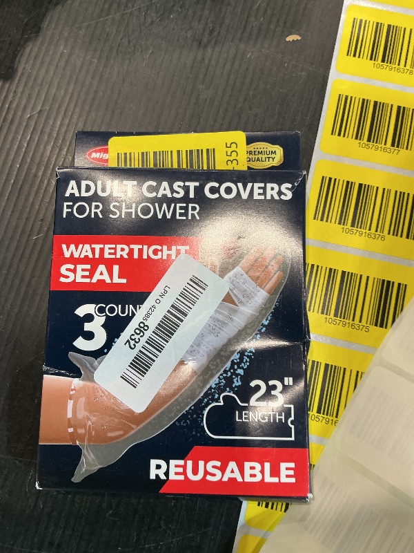 Photo 1 of 100% Waterproof Cast Covers for Shower Arm - Tight Seal - 3pk Adult Reusable Cast Protectors - Half Arm Bag Sleeves
