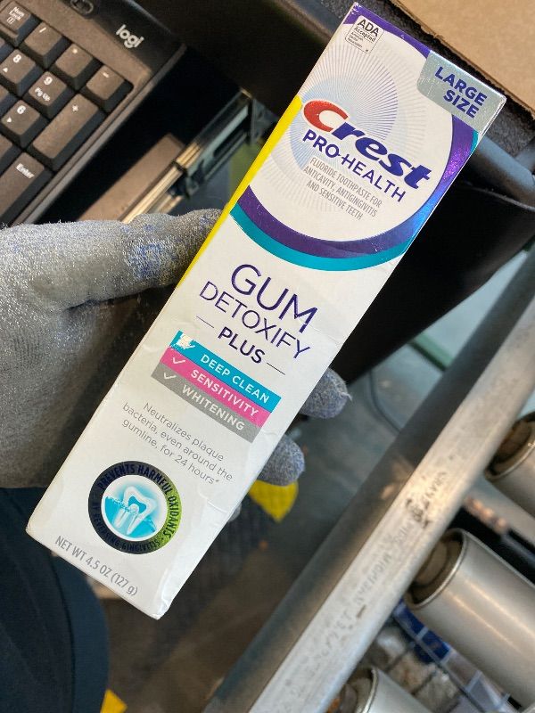 Photo 1 of *Missing Parts*
Crest Pro-Health Gum Detoxify Plus Toothpaste 4.5 oz Pack of 3 - Antibacterial Fluoride Toothpaste, Sensitivity Protection, Whitens Teeth, Anticavity, Plaque Control