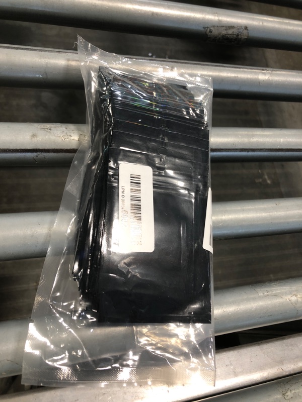 Photo 1 of 100Pcs Black Holographic Mylar Bags, 3x4 Inch Resealable Foil Zip Lock Pouches for Gummies, Jewelry Storage, Party Favors, Small Business Packaging
