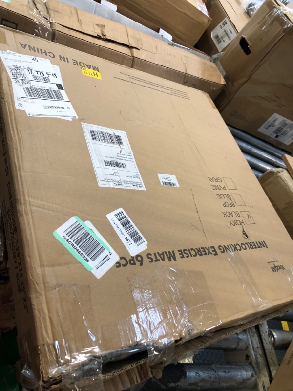 Photo 1 of [missing parts] Yes4All EVA Interlocking Mats, Puzzle Floor Tiles, Foam Floor Padding with Border for Furniture, Home Space, Living Room, Garage 24 SQFT