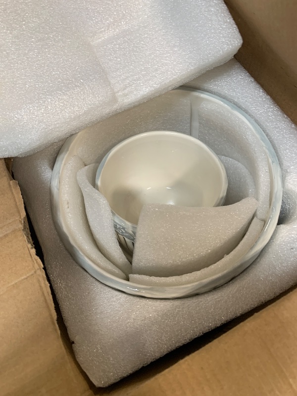 Photo 1 of **ONLY BIGGEST AND SMALLEST ONE** Ton Sin Grey Flower Pots, Texture Planter for Indoor Plants Set of 3 Ceramic Flower Pots with Saucer, Cute Garden Pots Succulent Pots?3 Pack, Grey