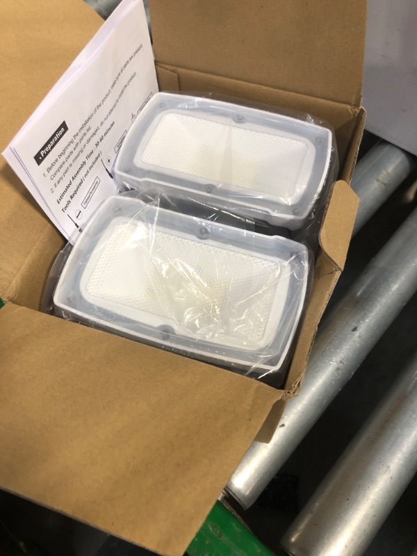 Photo 1 of LEPOWER 3000LM Flood Light Outdoor, Switch Controlled LED Security Light, 28W Exterior Lights with 2 Adjustable Heads, IP65 Waterproof, 5500K Wall Mount Exterior LED Flood Light for Garage, Yard White