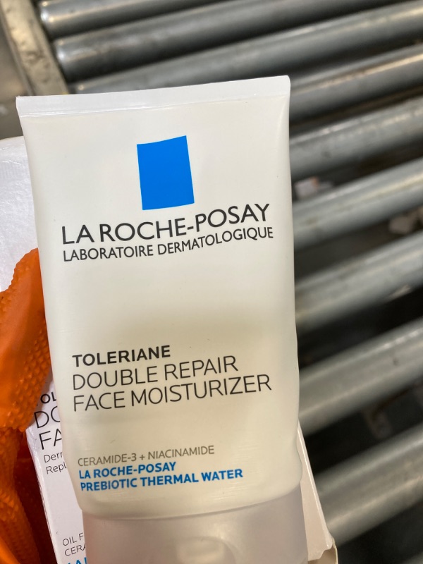 Photo 1 of * VERY USED* La Roche-Posay Toleriane Double Repair Face Moisturizer, Daily Moisturizer Face Cream with Ceramide and Niacinamide for All Skin Types, Oil Free, Fragrance Free