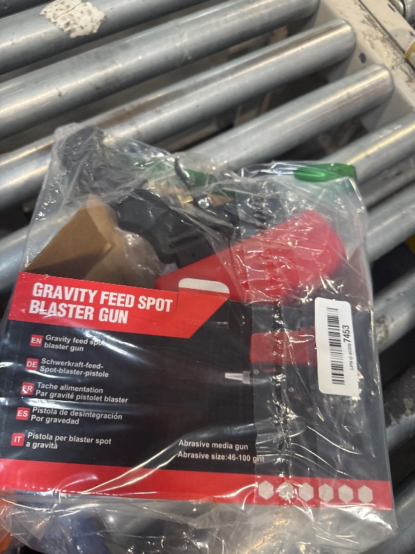 Photo 1 of Sandblaster Sand Blaster Gun Kit, Portable 90psi Gravity Sand Blasting Spray Tool, Pneumatic Sandblaster for Air Compressor, Remove Paint, Stains, Rust & Clean Surfaces(Red)