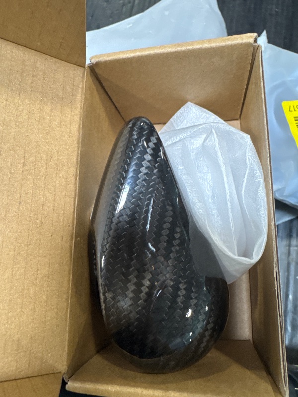 Photo 1 of 100% Real Carbon Fiber Interior Gear Shift Head Cover Knob Trim Car Accessories for Porsche Macan Panamera Cayman Boxster 911 718 2008-2020