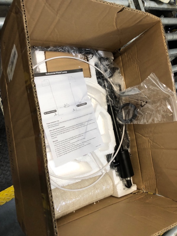 Photo 1 of ?Upgraded? Dimmable Floor Lamp, 1000 Lumens LED Edison Bulb Included, Arc Floor Lamps for Living Room Modern Standing Lamp with Linen Shade, Tall Lamp for Bedroom Office Dining Room- Black