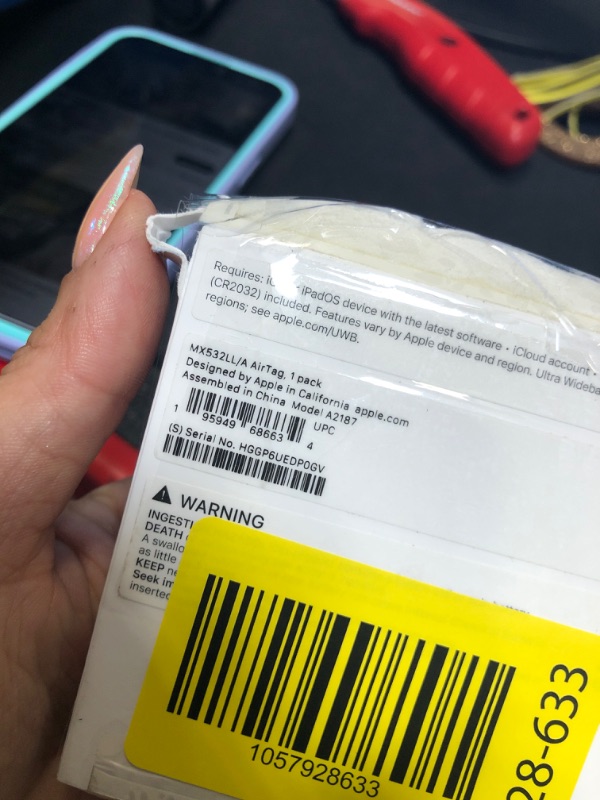 Photo 1 of **LOCKED** Apple AirTag. Keep Track of and find Your Keys, Wallet, Luggage, Backpack, and More. Simple one-tap Set up with iPhone or iPad