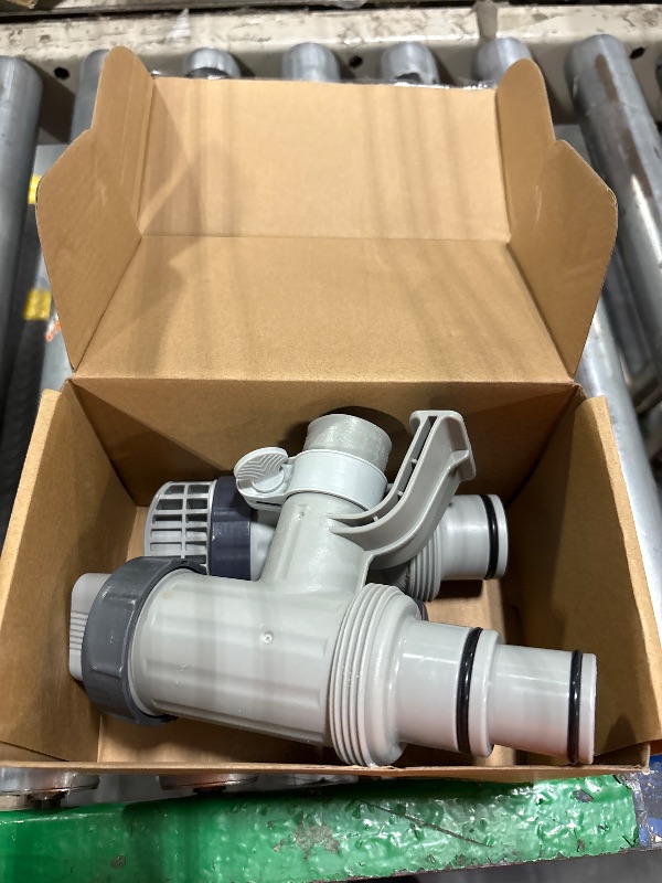 Photo 1 of [ Patented ] POOLHACKER Plunger Valve Plus with Pool Hose Adapter and Pool Pipe Holder, Pool Replacement Parts Accessories for above Ground Pool (2 Pcs)