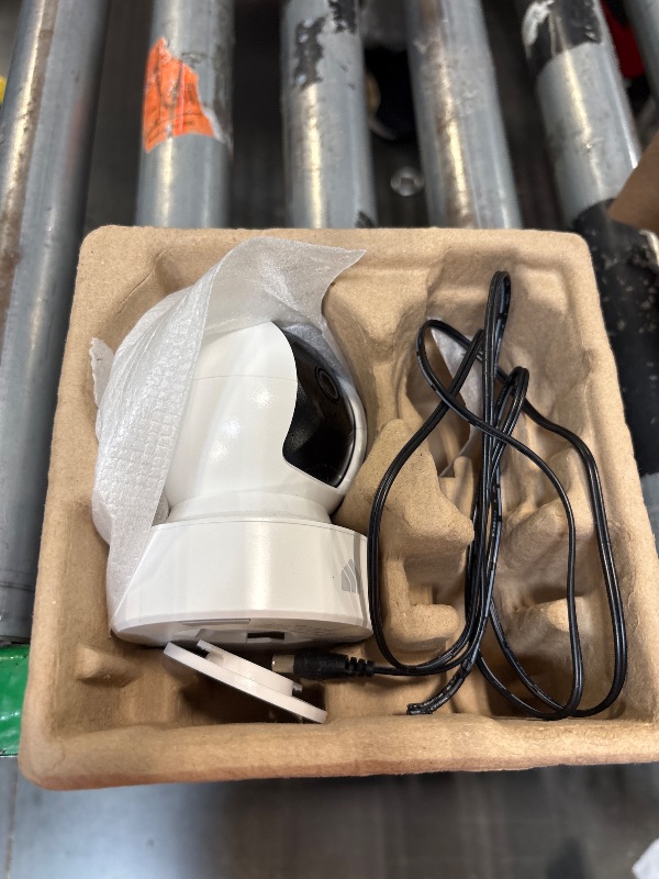 Photo 1 of **NEEDS A NEW POWER CORD** Kasa Indoor Pan/Tilt Smart Security Camera, 1080p HD Dog-Camera,2.4GHz with Night Vision, Motion Detection for Baby and Pet Monitor, Cloud & SD Card Storage, Works with Alexa& Google Home (EC70), White