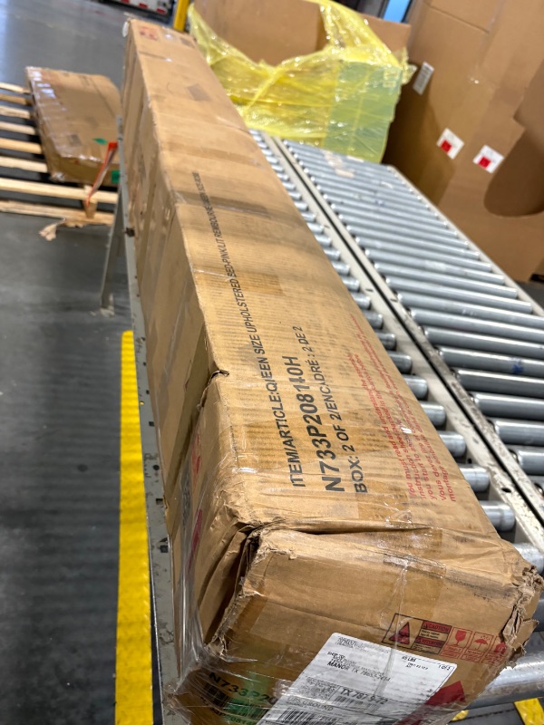 Photo 1 of ***2 BOX SET**
Ball & Cast Queen Size Bed Frame with Pull Out Trundle,Linen Upholstered Platform Bed with Wingback Headboard,Trundle Bed with Wood Slats Support,No Box Spring Needed,Pink