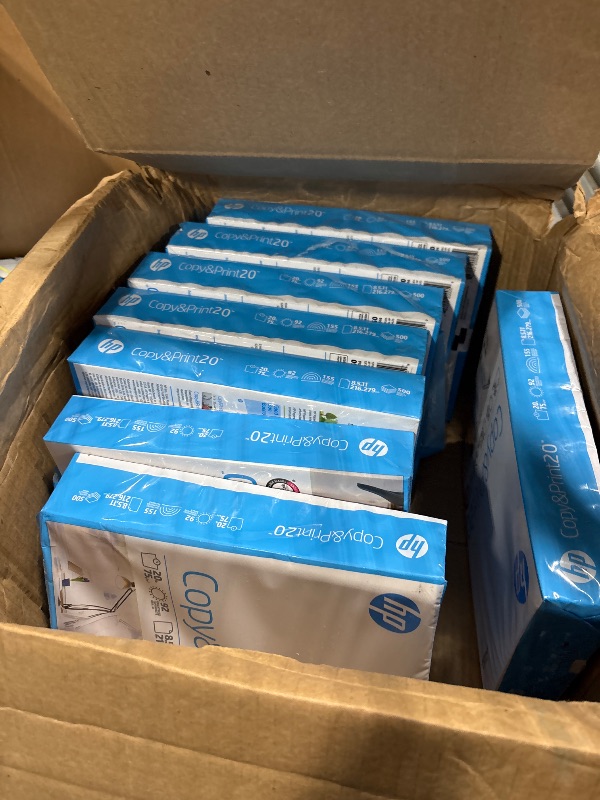 Photo 1 of **MISSING 2 PACKS**
HP Printer Paper | 8.5 x 11 Paper | Copy &Print 20 lb | 10 Ream Case - 5,000 Sheets | 92 Bright | Made in USA - FSC Certified | 200060C