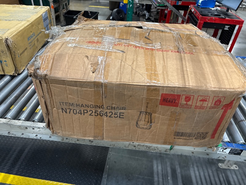 Photo 1 of ***BLACK FRAME**
Outdoor Porch Swing Chair Hanging Basket, Hanging Chair with UV Resistant Cushion, Olefin Fabric for Patio Porch, Balcony