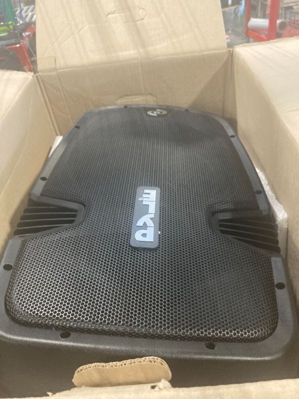 Photo 1 of **1 speaker only**
Pyle Wireless Portable PA System Kit - 1800W Peak, Bluetooth Compatible, Active + Passive Pair For Indoor / Outdoor Sound, Multiple Inputs-USB SD AUX XLR RCA, Comes With 2 Stands, Wired Mic, Remote,