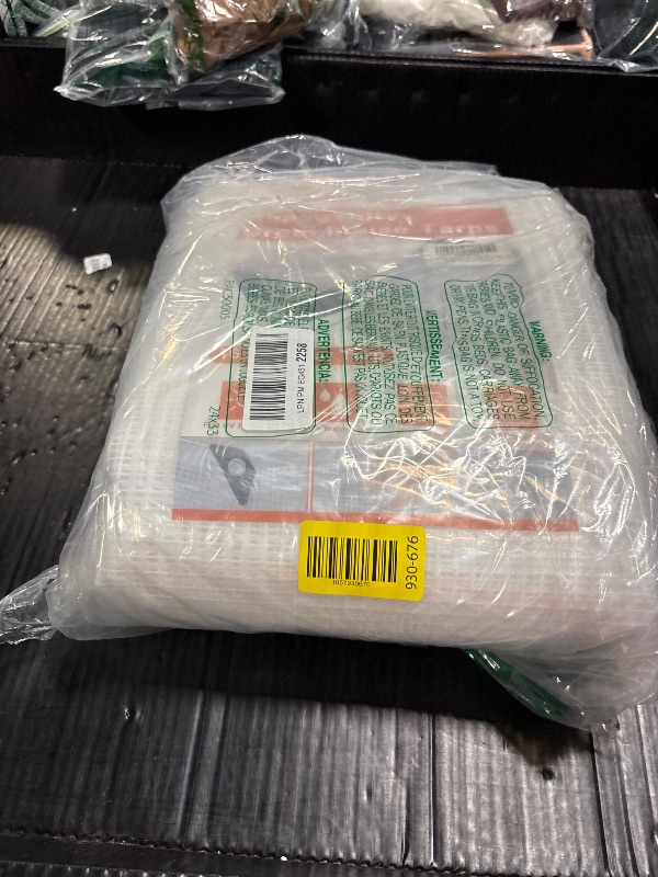 Photo 1 of 16 Mil Greenhouse Cover,Clear Plastic Tarps Heavy Duty Waterproof 12X20,UV Resistant Poly Clear Tarps with Grommets, Greenhouse Heavy Duty Tarp for Gardening, Farming, Nursery, Garden