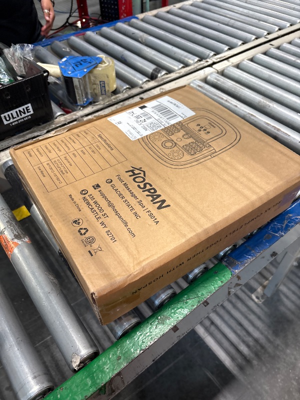 Photo 1 of HOSPAN Collapsible Foot Spa with Heat, Bubble, Red Light, and Temperature Control, Foot Bath Massager with 8 Shiatsu Massage Rollers, Pedicure Foot Spa for Relaxation and Stress Relief, Black