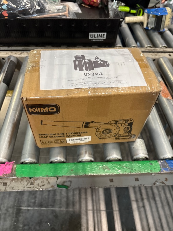 Photo 1 of K I M O. Cordless Leaf Blower Vacuum Combo 4 in 1, 3 Nozzles &3 Modes for Inflation & Deflation, Extended Tube & Variable Speed, 20000RPM 150MPH, 2x2000mAh Battery Powered Leaf Blowers for Lawn Care