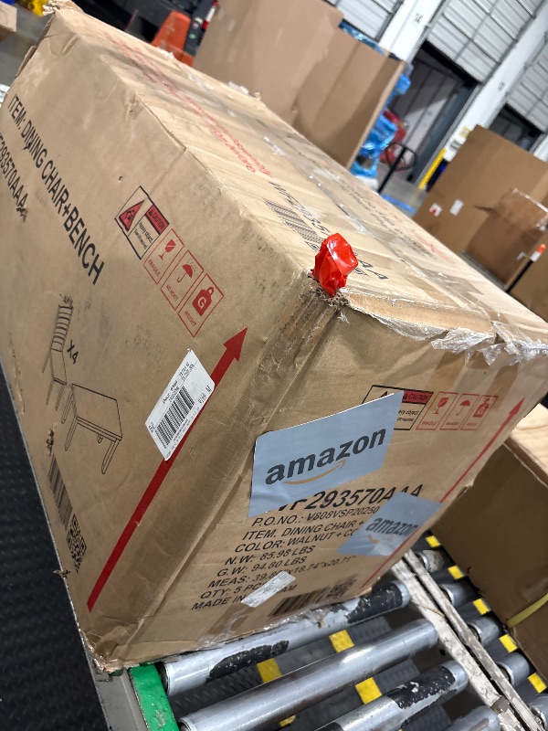 Photo 1 of **THIS LISTING IS CHAIRS ONLY**
Ball & Cast 6 Piece Dining Table Set with 4 Upholstered Chairs & 1 Bench,Wooden Living Room Furniture W/ 60" Rectangle Kitchen Desk,for Restaurant,Home Bistro?Walnut + Cottage White