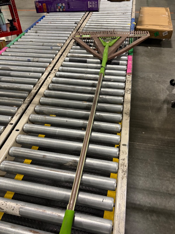 Photo 1 of **DAMAGE TO HANDLE**
AMES 2714000 2-in-1 26-Inch Dual-Tine Poly Leaf Rake with Comfort Grip, 71