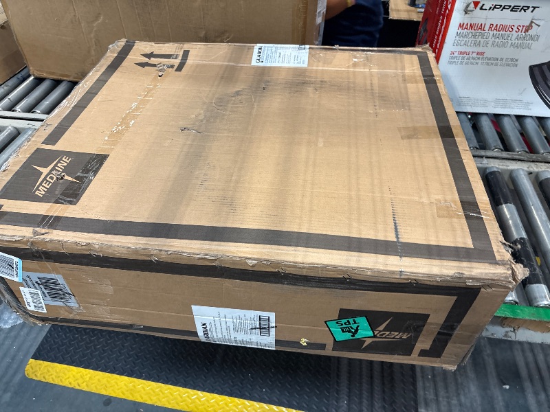 Photo 1 of **MISSING BOTH FOOT RESTS**
Medline Comfortable Folding Wheelchair with Swing-Back, Desk-Length Arms and Elevating Footrests, 20”W x 16”D Seat