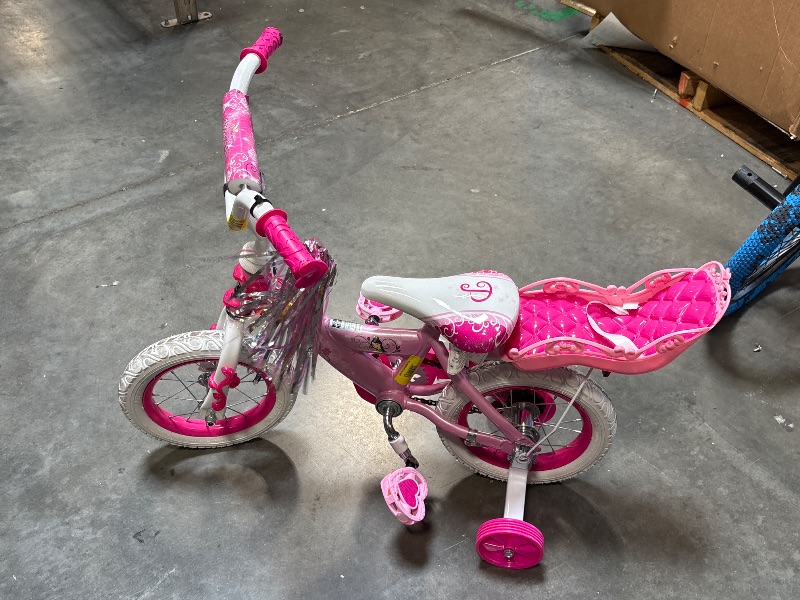 Photo 1 of **MISSING TASSELS ON RIGHT HANDLE BAR**
Huffy 12" Disney Princess Kids' Bike, Fits Riders 3'1" - 3'5", Pink, Child, Girl's
